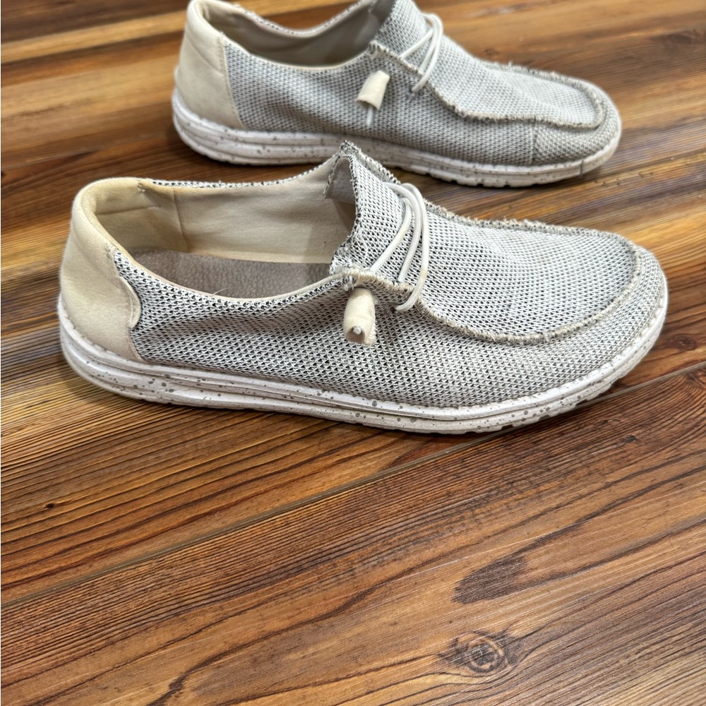 Hey Dude Light Gray Slip-On Loafers